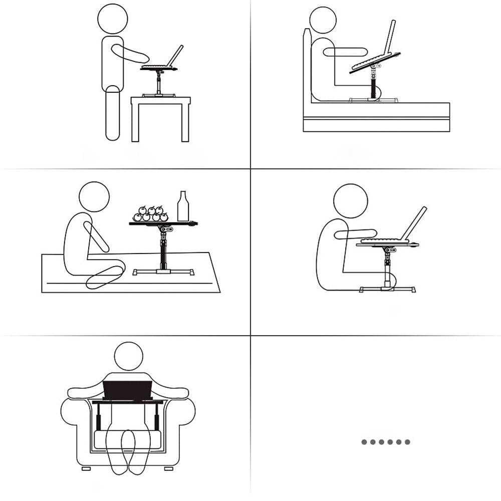 Mesa Plegable con Puerto USB y Ventilador